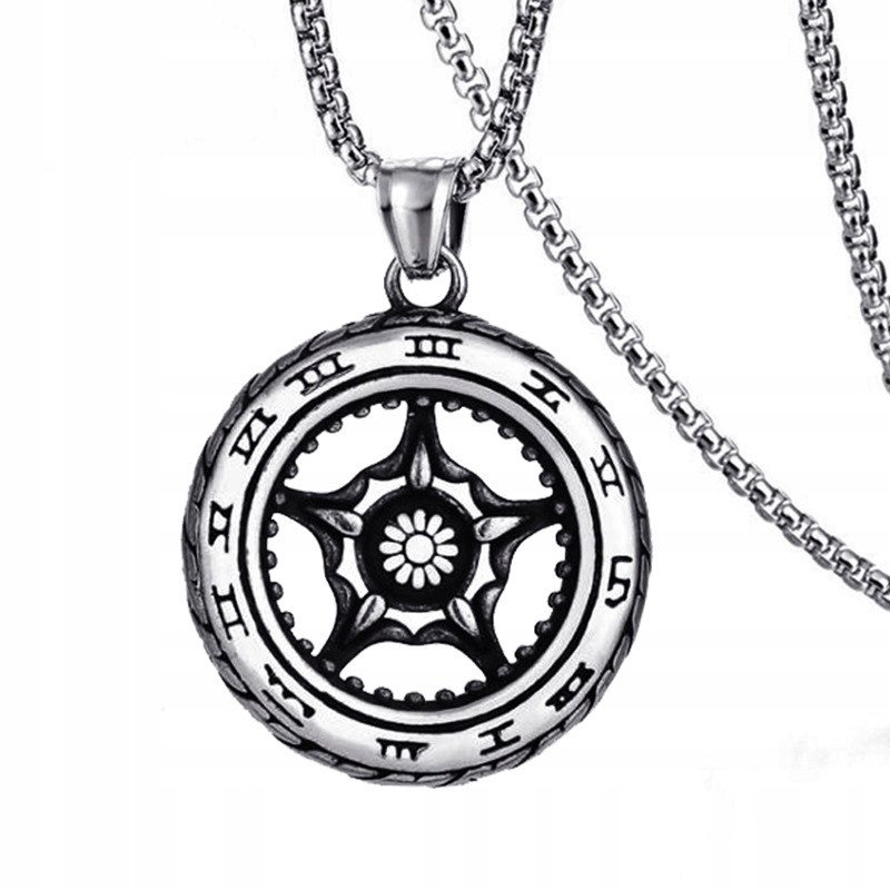 NASZYJNIK Srebrny Łańcuszek KWIAT GWIAZDA 326