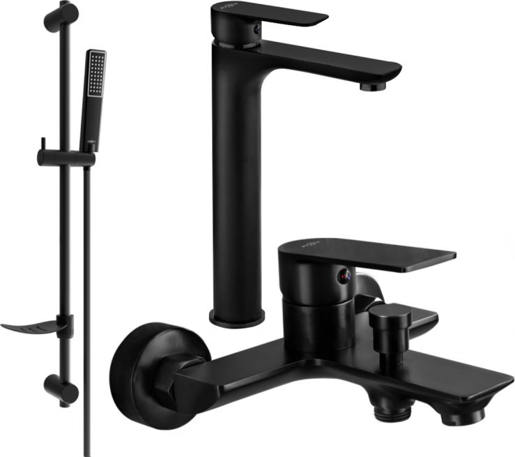 Mexen Mexen Alfa DF72 zestaw wannowy, czarny - 745713DF72-70