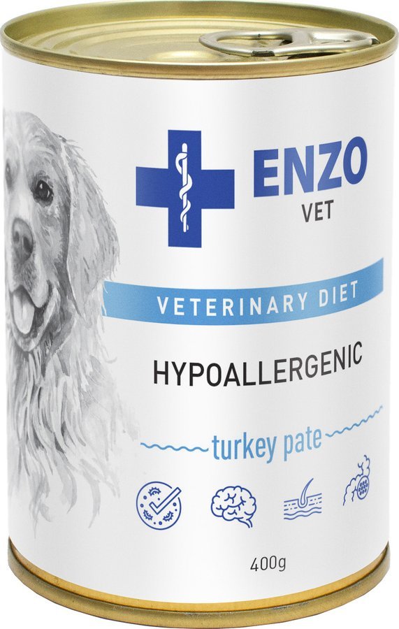 Triton ENZO VET Hypoallergenic dieta hypoallergiczna z indykiem dla psów 400g