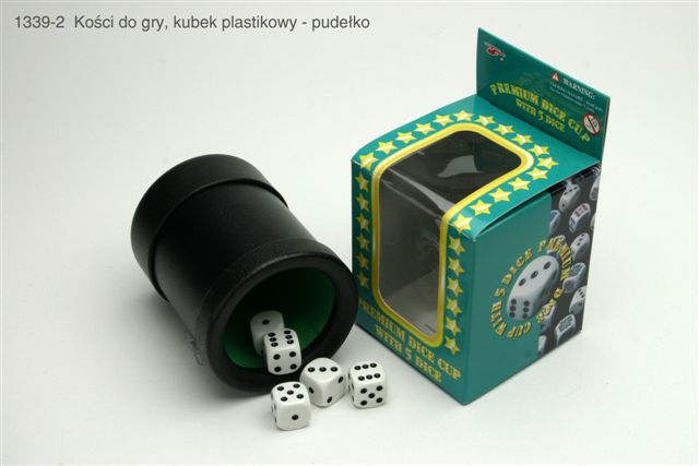 GRAPET GRAPET Kości do gry w kubku - 1339-2