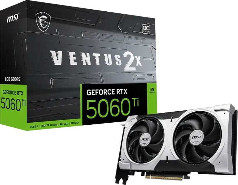 Karta graficzna MSI GeForce RTX 5060 Ti Ventus 2X OC Plus 8GB GDDR7 DLSS4