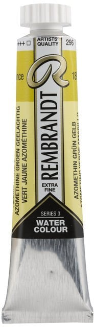 Rembrandt Watercolour Tube Azomethine Green Yellow 296