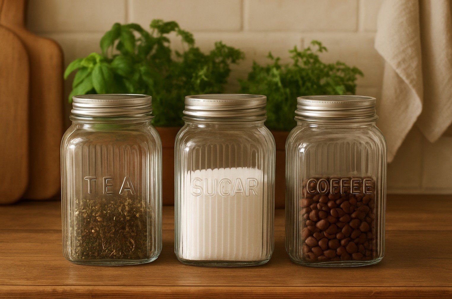 Zestaw 3 pojemników kuchennych 1250 ml Vea