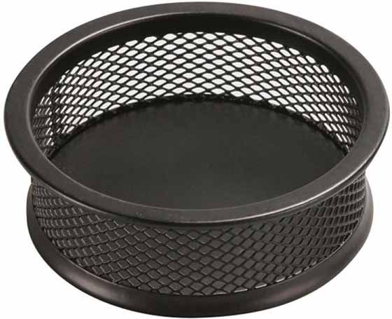 Q-Connect POJEMNIK NA SPINACZE, Q-CONNECT, METAL, SIATKA, OKRĄGŁY, W.32MM, ŚR.90MM, CZARNY KF15102