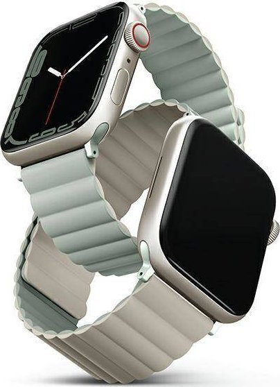Uniq Pasek UNIQ Revix Apple Watch 4/5/6/7/8/SE/SE2 40/41mm Reversible Magnetic zielony-beżowy/sage-beige