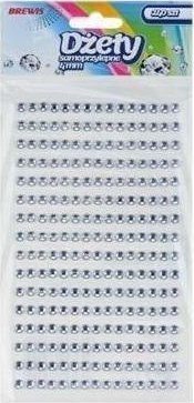 BREWIS Dżety samoprzylepne srebrne 4mm 240szt