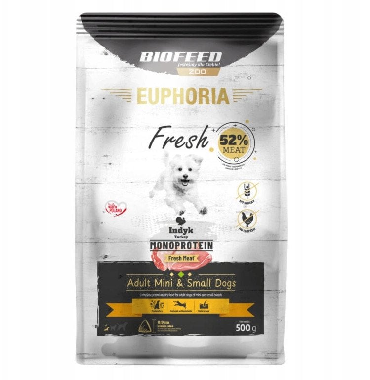 BIOFEED Euphoria fresh meat adult indyk mono sx/s 0,5kg