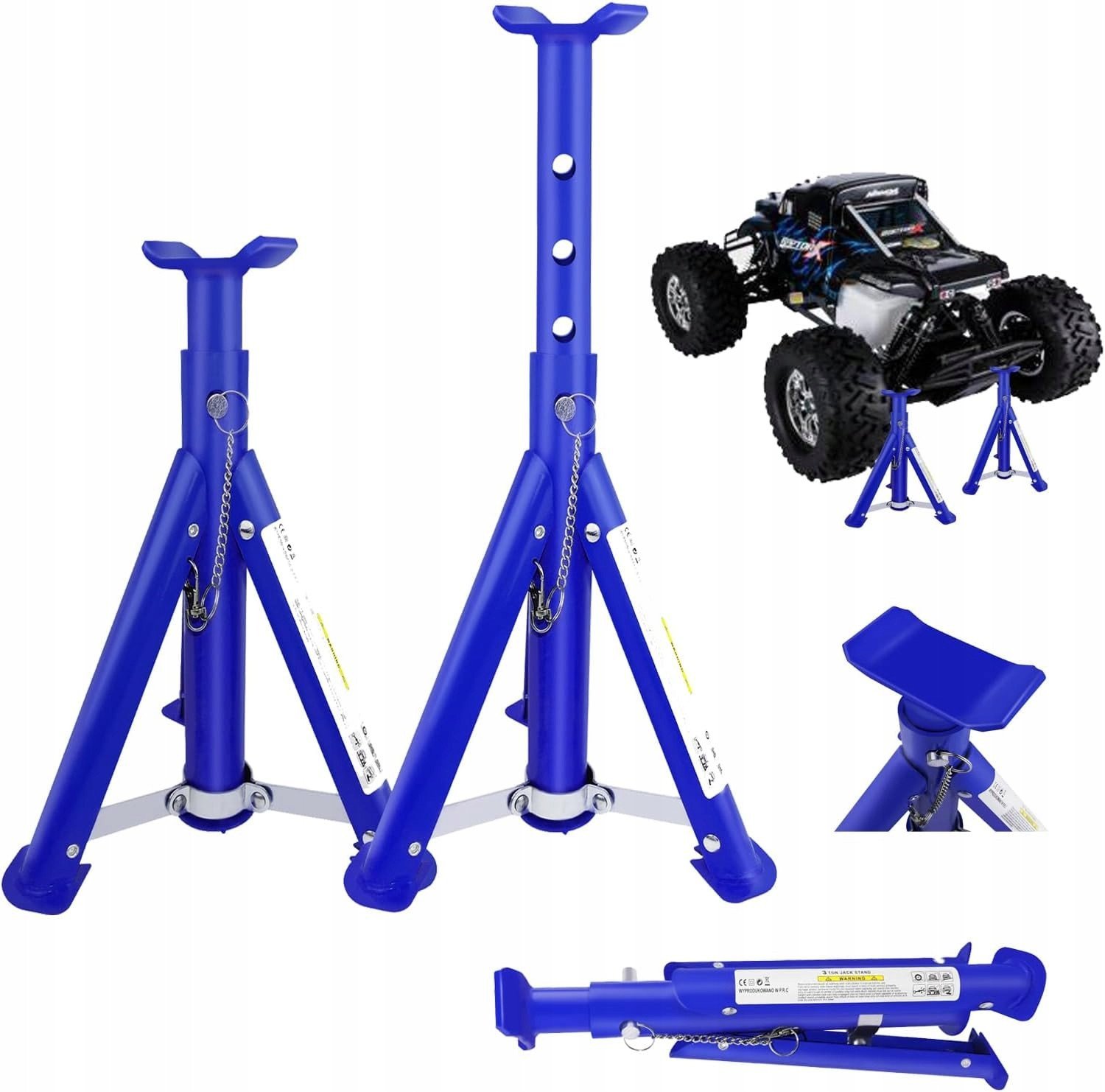 Kobyłki podstawki podpory samochodowe składane 2t (komplet 2szt)