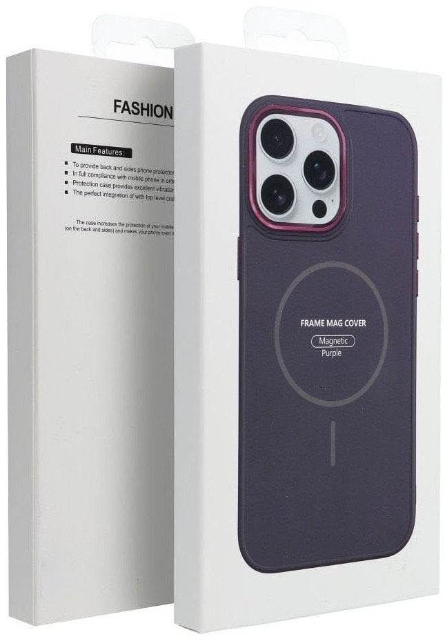Futerał FRAME MAG COVER kompatybilny z MagSafe do SAMSUNG S25 PLUS fioletowy