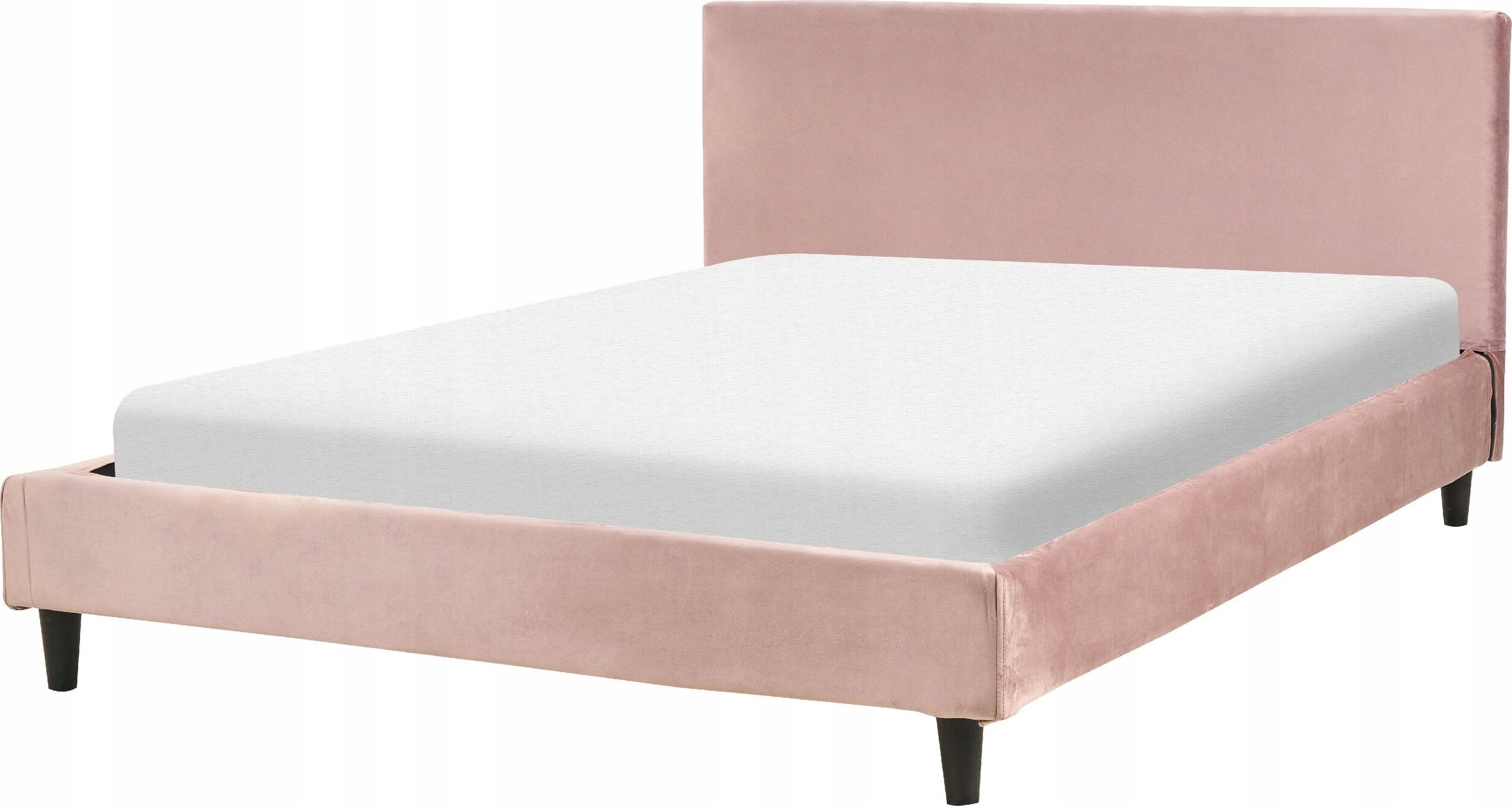 Beliani Łóżko tapicerowane 140 x 200 cm różowe FITOU