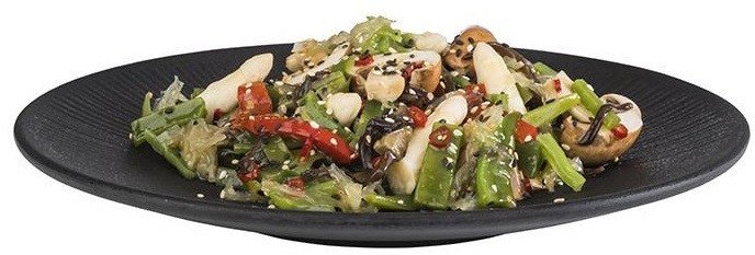 Talerz płytki z melaminy 26 cm Nero