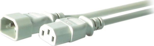 Kabel zasilający EFB EFB Kaltgeräteverl. C14 180°-C13 180°,grau,3.0m,3x1.00mm