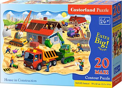 Castorland Puzzle House in Construction 20 maxi elementów