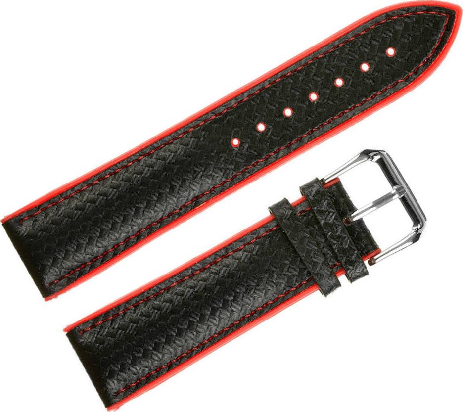 Pacific Materiałowo-silikonowy pasek do zegarka 22 mm Pacific U19-1.6-22