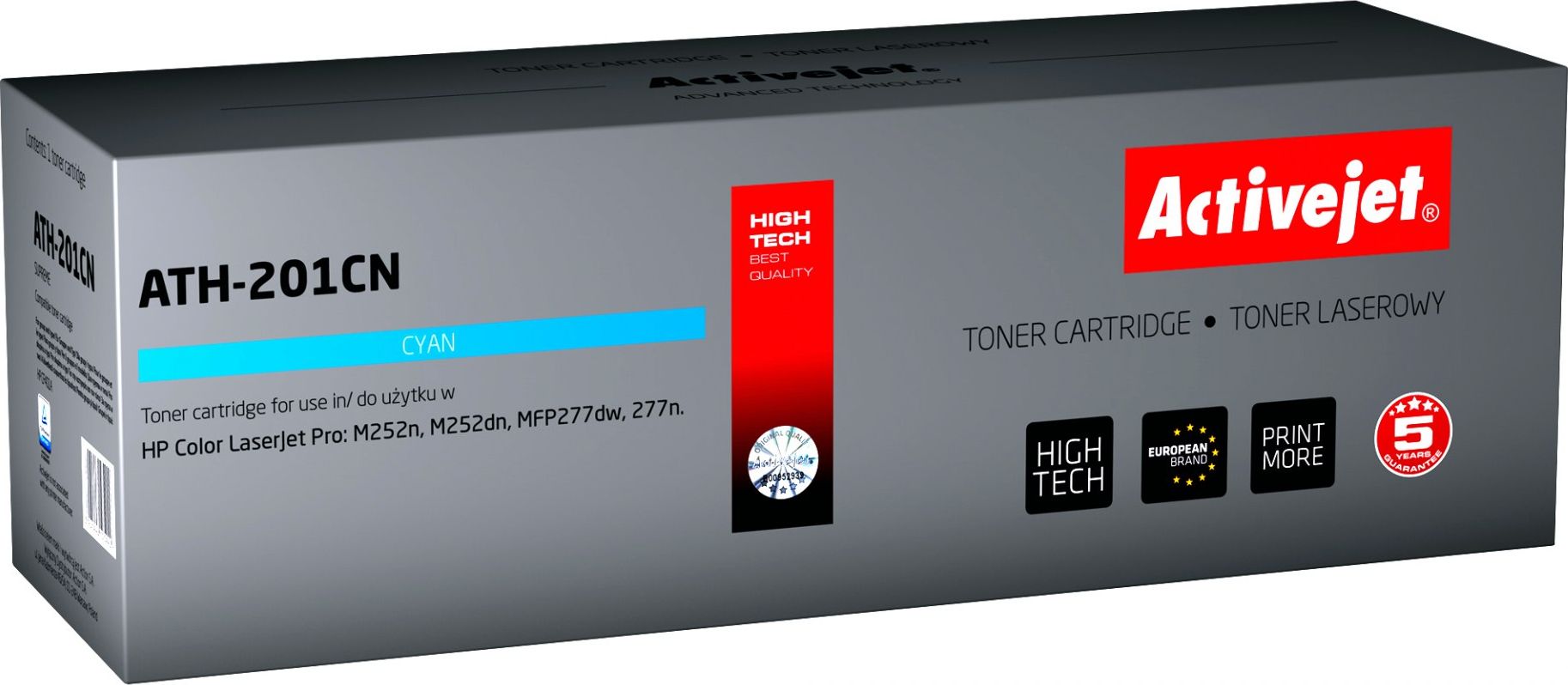 Toner Activejet Toner ATH-201CN (zamiennik HP 201A CF401A; Supreme; 1400 stron; niebieski)