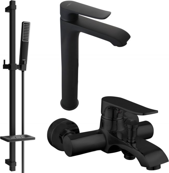 Mexen Mexen Pecos DQ72 zestaw wannowy, czarny - 72713DQ72-70