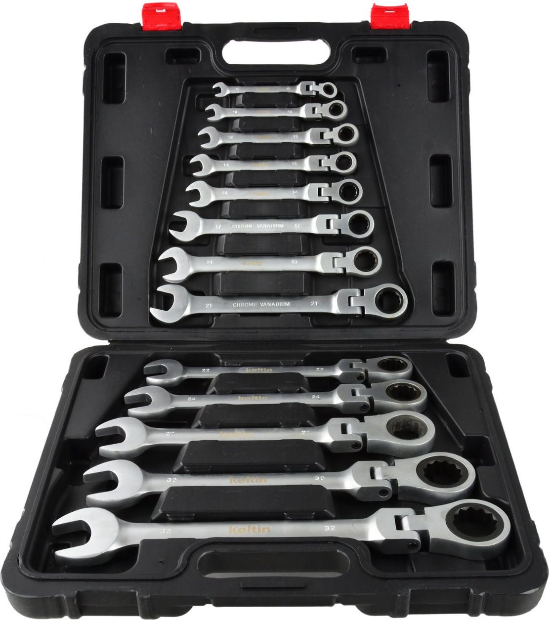 Geko Klucze p-o łamane z grzechotką 8-32mm 13el. (2)