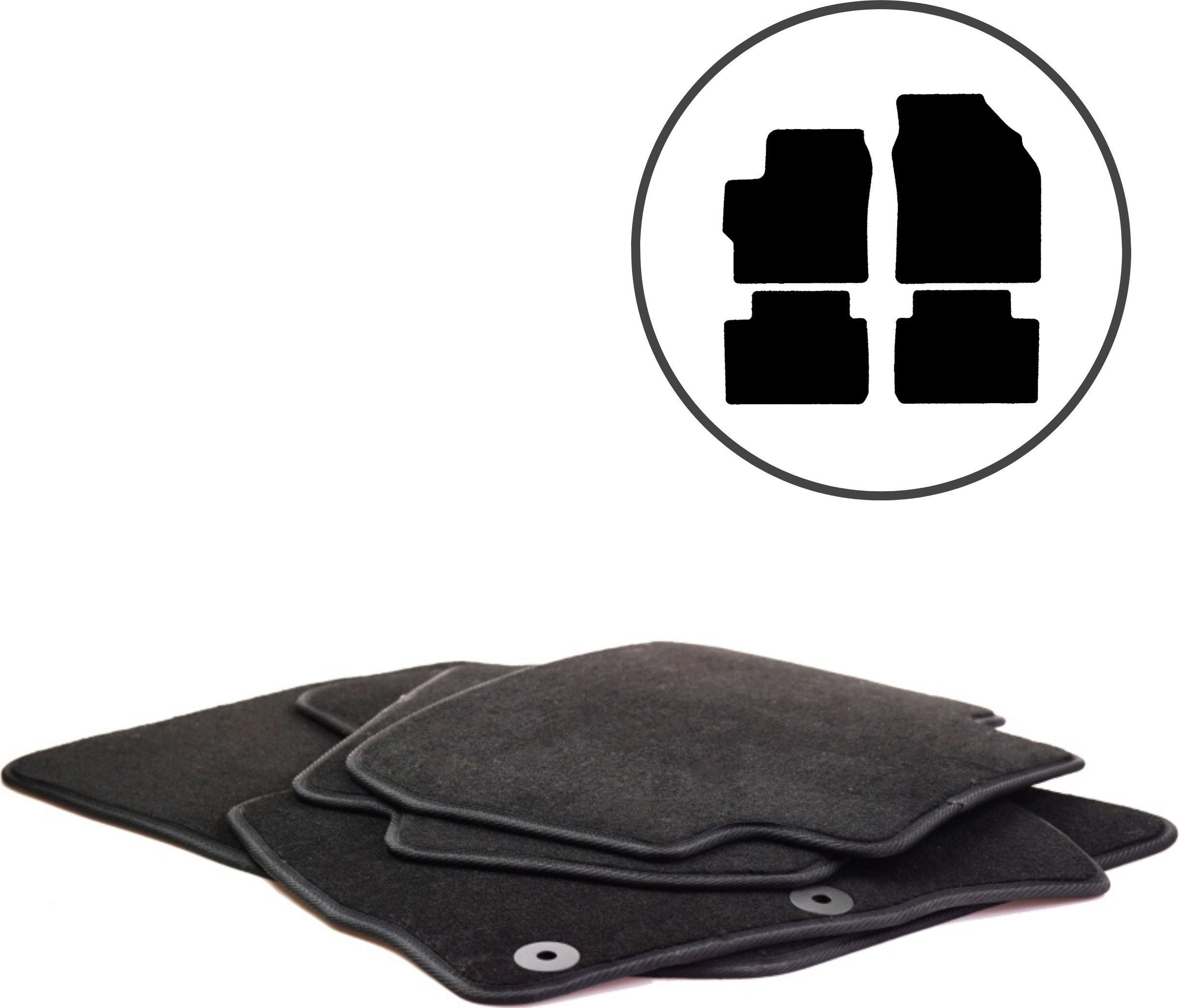 Dikel Dywaniki samochodowe welurowe 4szt Toyota Yaris IV