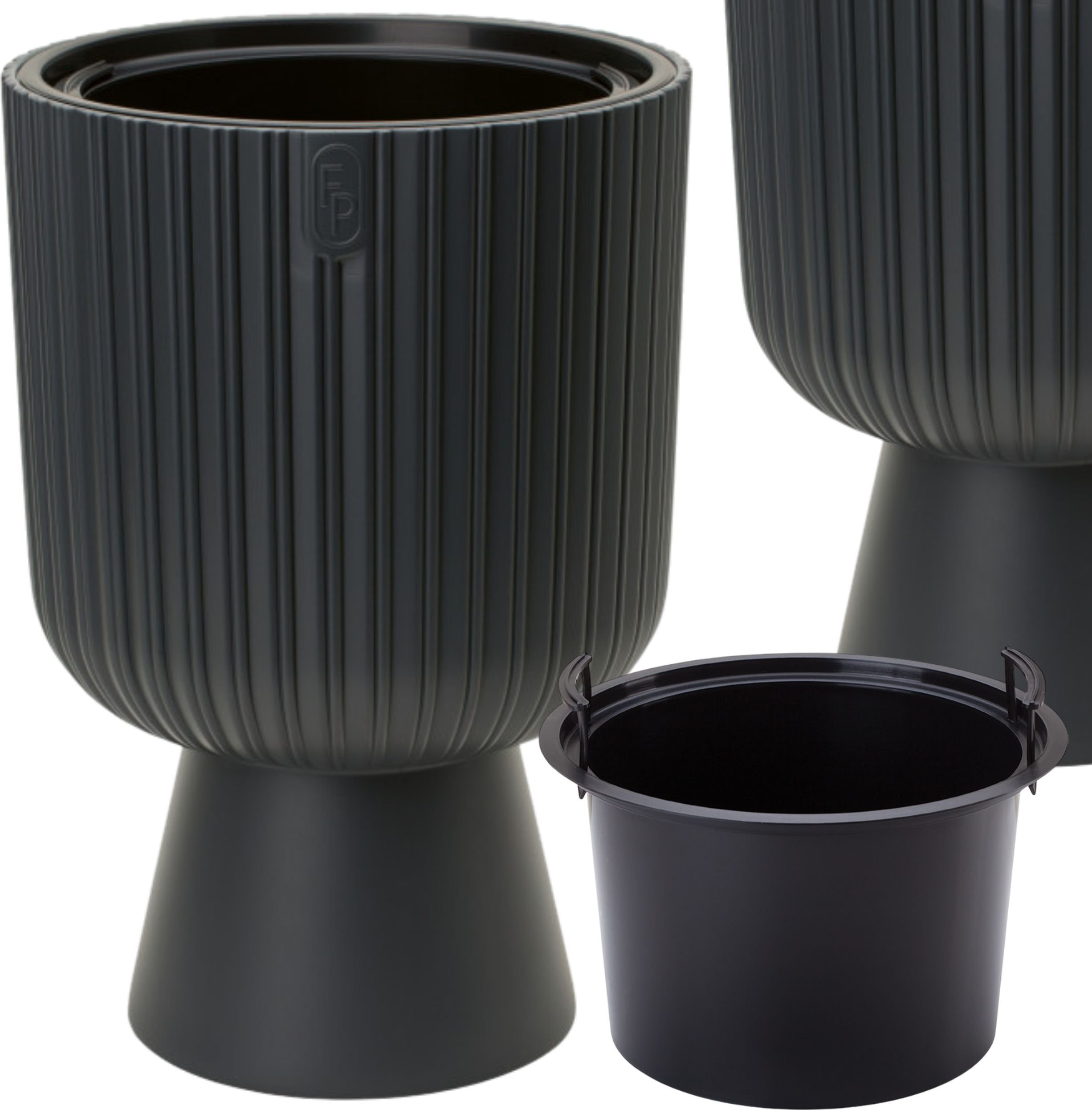 Doniczka okrągła na nóżce 30cm Gazon Donica Osłonka z wkładem