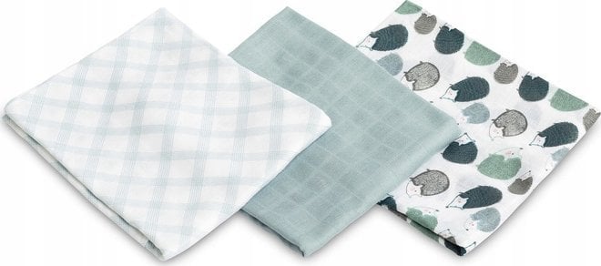 PIELUCHA BAMBUSOWA 3-pak JEŻYK BLUE 70X80