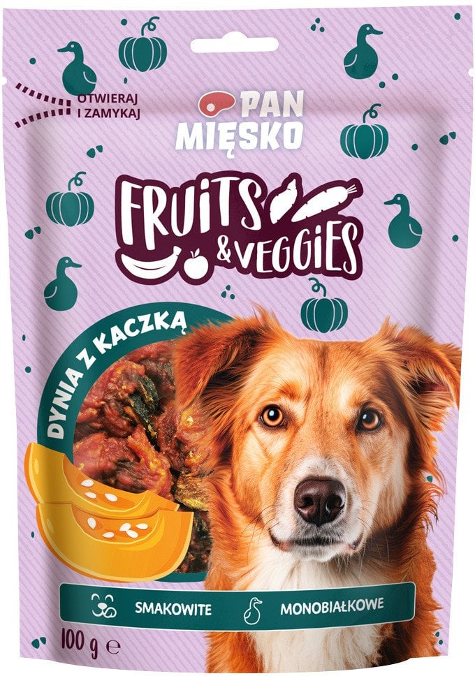 Przysmak dla psa Fruits & Veggies Dynia z kaczką (dorosły) 100g