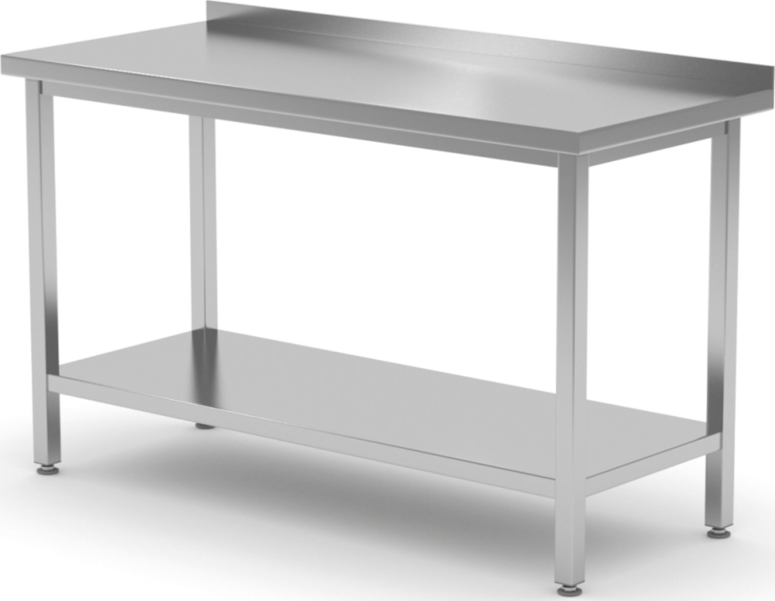 Hendi Stół gastronomiczny przyścienny z rantem i półką 120x70x85 cm - Hendi 812730 Stół gastronomiczny przyścienny z rantem i półką 120x70x85 cm - Hen