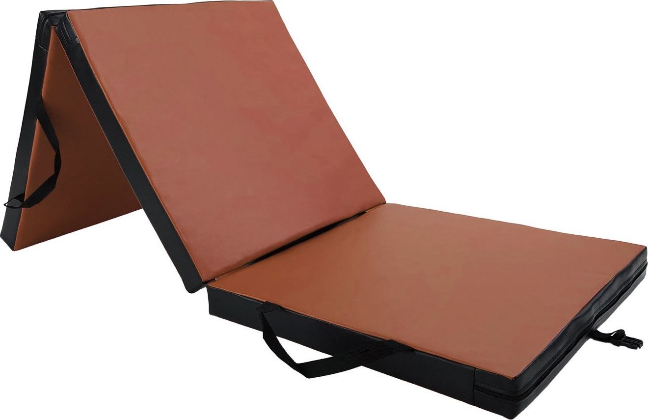 UnderFit Materac gimnastyczny 3-częściowy UF9563 180 cm x 60 cm x 6 cm różowy miękki