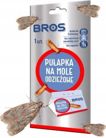 Bros Pułapka na mole odzieżowe 1 szt Bezwonna pułapka lepowa