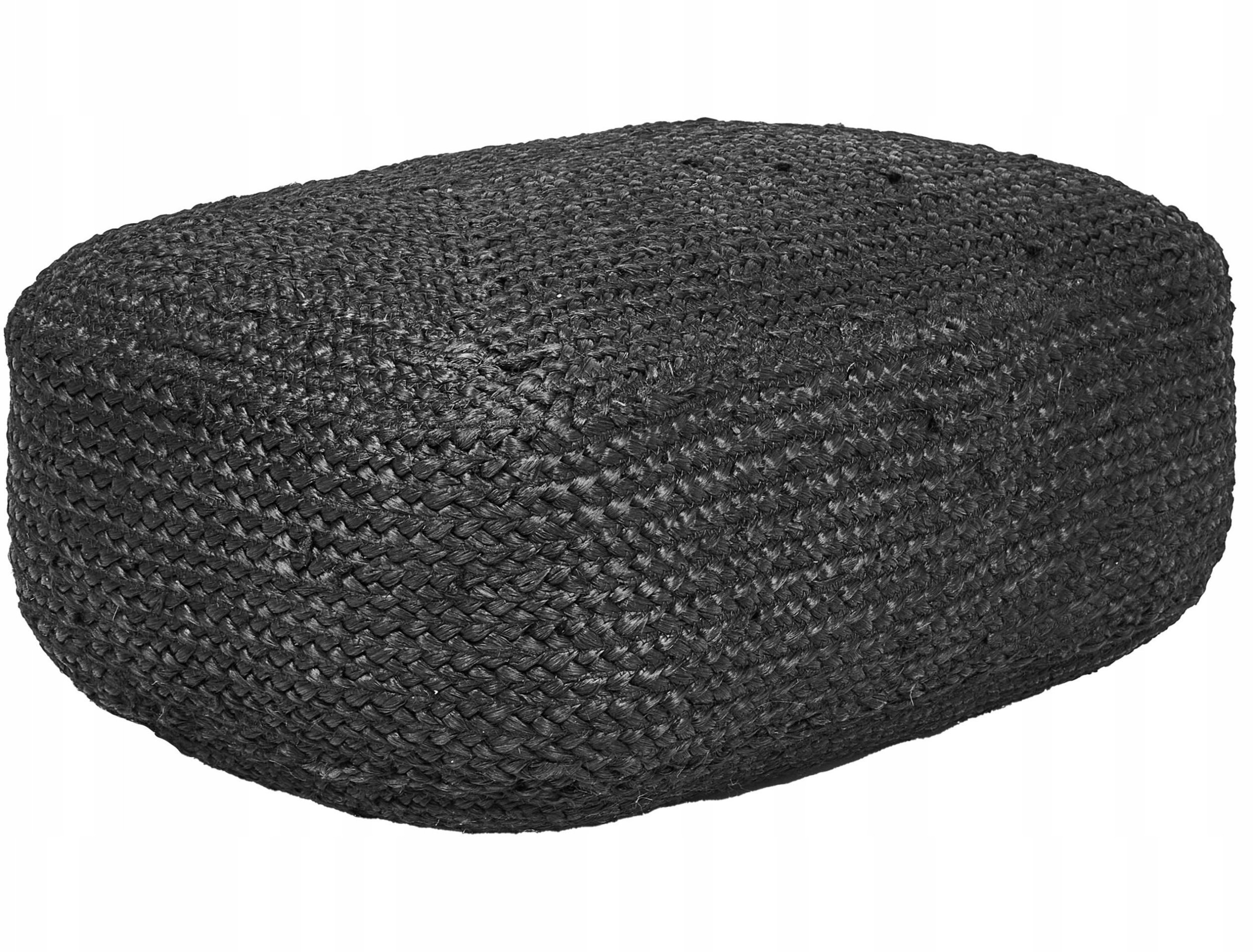 Beliani Poduszka podłogowa ISARDA Juta Czarny