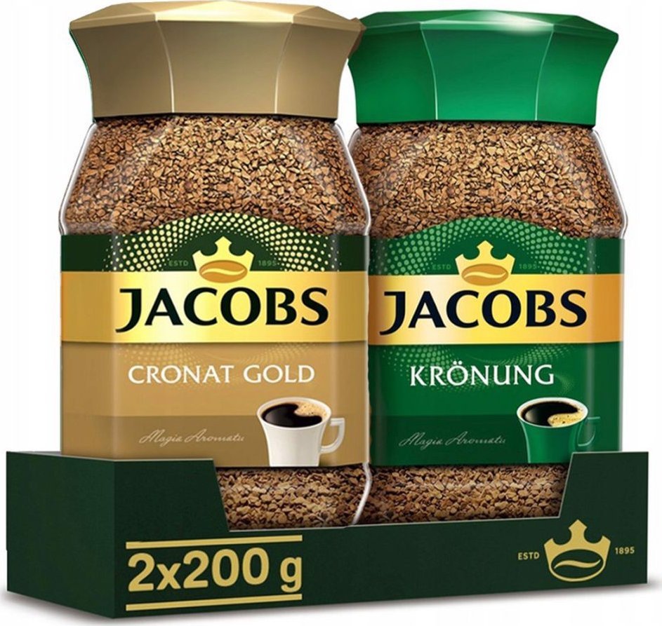 Jacobs Jacobs Cronat Gold & Krnung Kawa rozpuszczalna 200 g x 2 sztuk