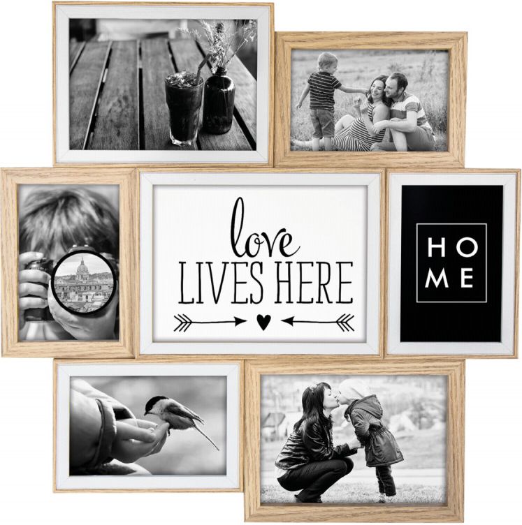 Ramka ZEP Watson na 7 zdjęć, drewniana (TJ327)