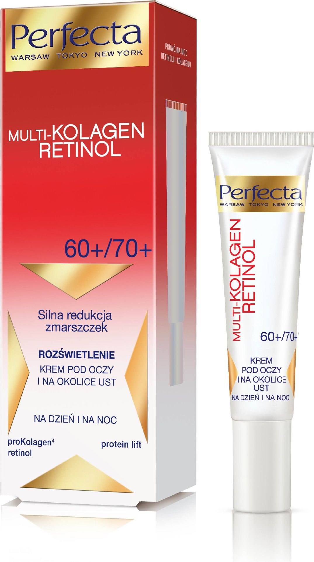 Perfecta Krem pod oczy Multi-Kolagen Retinol 60+/70+ przeciwzmarszczkowy 15ml