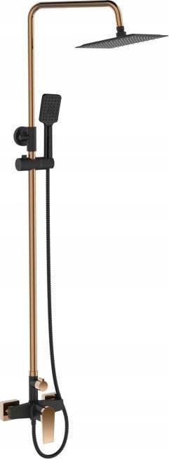 Deszczownica Invena DESZCZOWNIA Z BATERIA NATRYSK MIDNIGHT INVENA TREND, BLACK/ GOLD ROSE