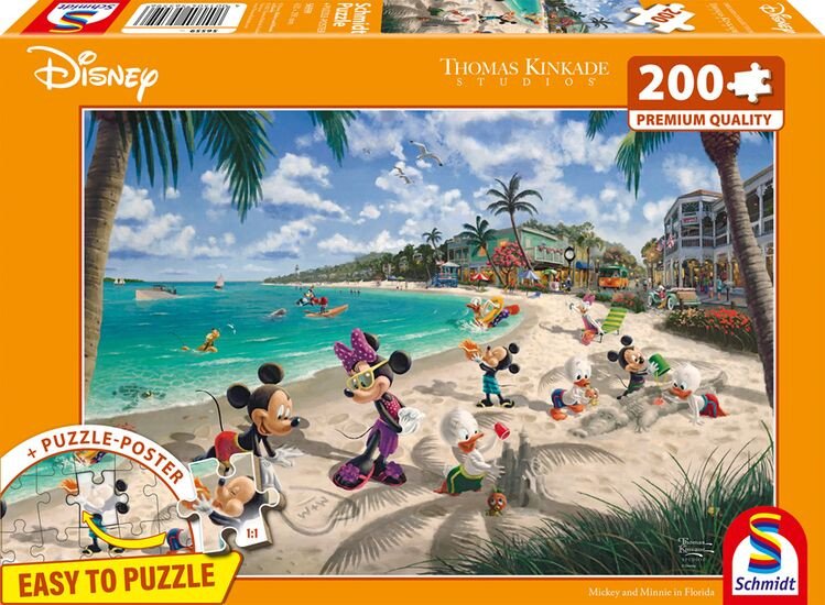 Puzzle PQ 200 Thomas Kinkade Myszka Miki & Minnie