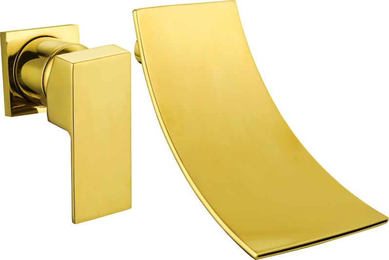 Bateria umywalkowa Mexen Celia podtynkowa złoty