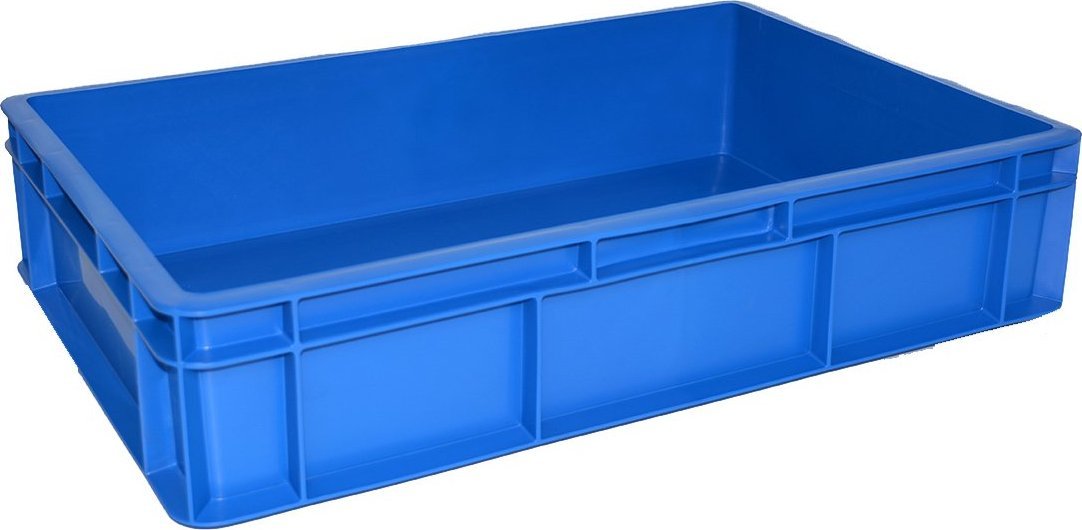 Artech Pojemnik transportowy EURO 130 ścianki i dno pełne, wym. 600 x 400 x 130 mm, bez uchwytu (kolor: niebieski)