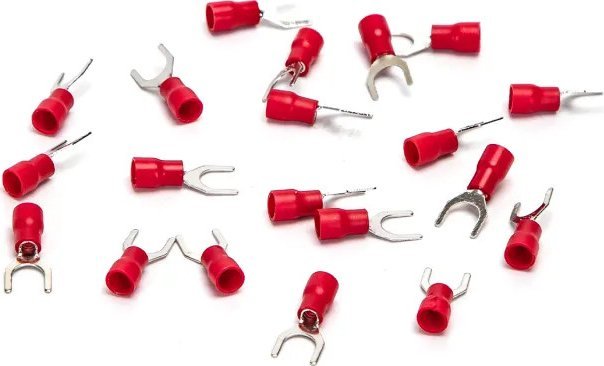Aigostar Preizolowane zaciski tłoczone na zimno SV1.25-6 20 szt., czerwone Preizolowane zaciski tłoczone na zimno SV1.25-6 20 szt., czerwone