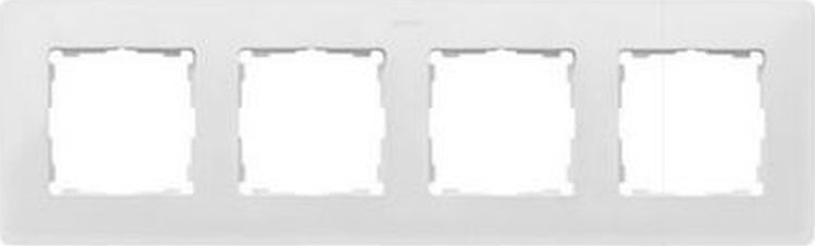 Kontakt-Simon Simon Detail 82 Ramka poczwórna Detail ORIGINAL-mono BIAŁA / podstawa Szary ciepły 8200640-029