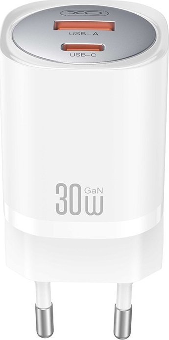 Ładowarka sieciowa XO CE21, 30W, GaN, 1x USB-C, 1x USB-A
