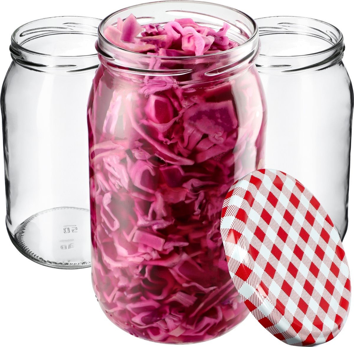 8x Słoik Szklany 760ml Miód Ogórki Wieczko fi82