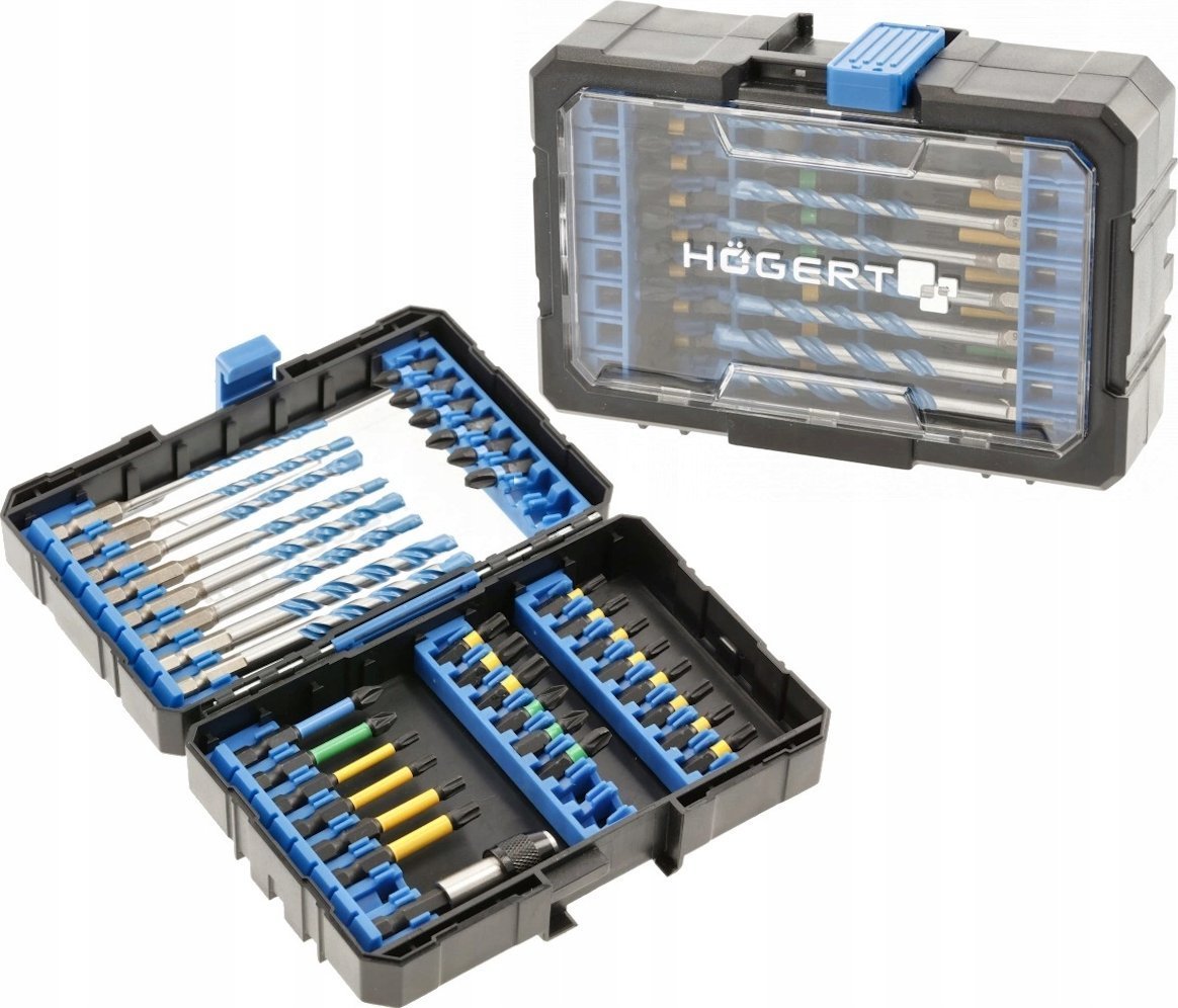 Högert Technik HOGERT KOŃCÓWKI DO WKRĘTARTKI UDAROWE kpl. 35szt. + WIERTŁA