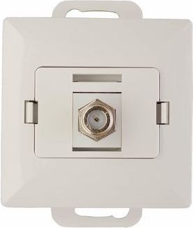 Abex Gniazdo TV pojedyncze typu F biały OPAL/PERŁA (TV-FX-F1/P1 BIAŁY)