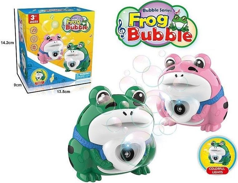 Żaba z bańkami mydlanymi światło/muzyka MIX