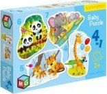 Multigra Baby Puzzle 4w1 Dzikie zwierzęta
