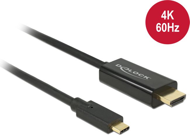 Kabel USB Delock USB-C - HDMI 2 m Czarny (85291)
