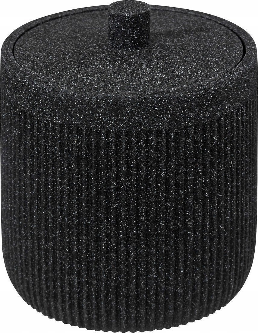 5five Pojemnik na waciki i patyczki ONYX, łupka, Ø 9,9 cm