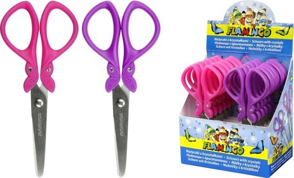 Titanum Nożyczki FLAMINGO z kryształkami 13, 5 cm Titanum