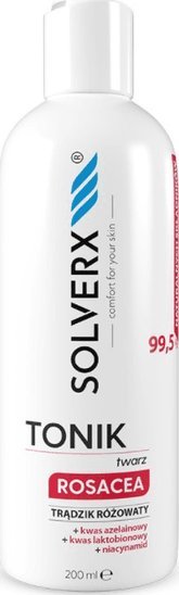 Solverx Rosacea Tonik do twarzy na trądzik różowaty 200 ml