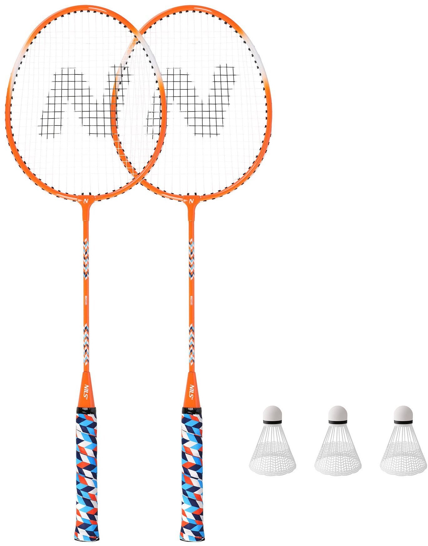 NRZ2051 ALUMINIUM / ZESTAW DO BADMINTONA 2 RAKIETY + 3 LOTKI + POKROWIEC NILS
