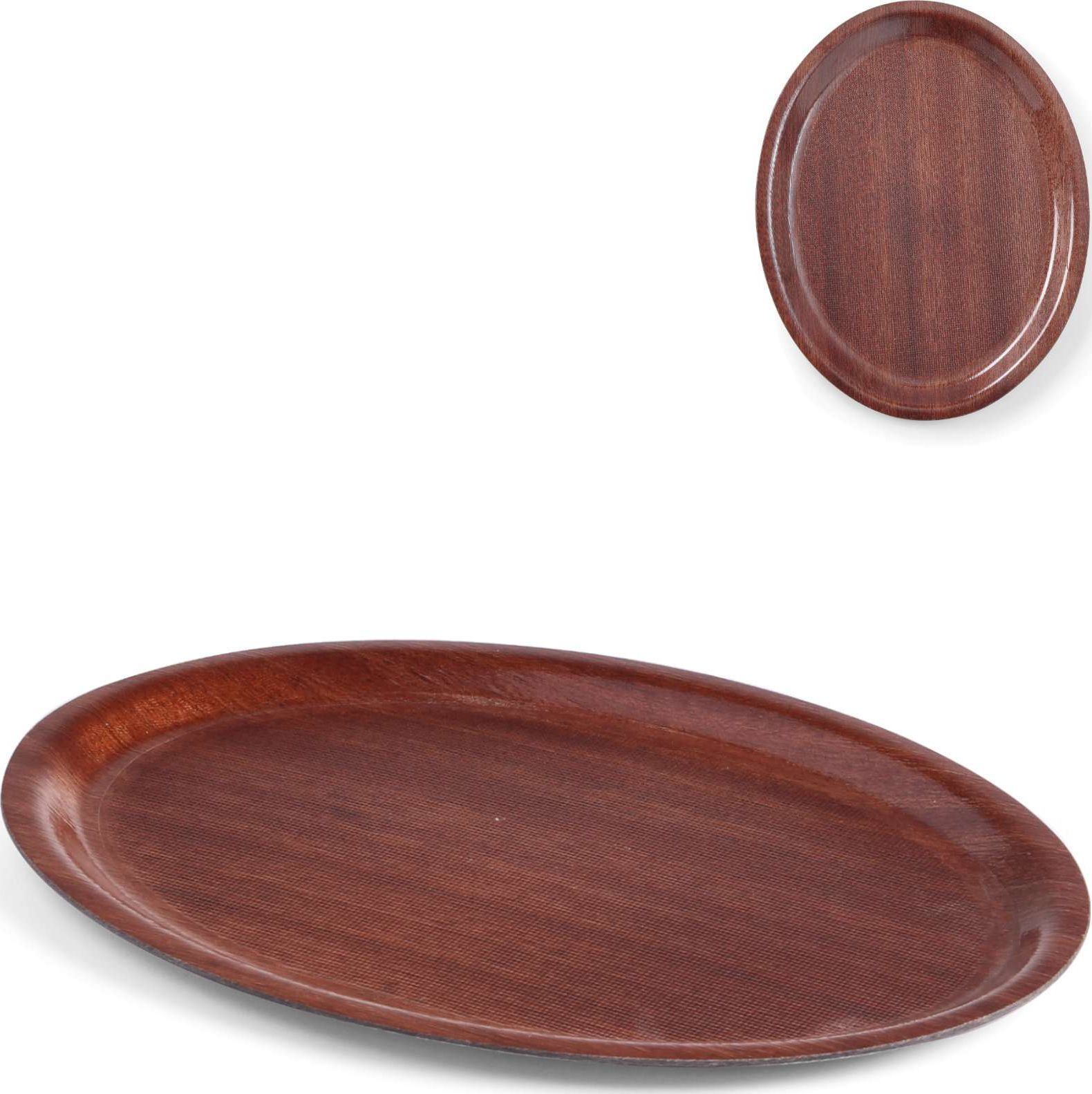 Hendi Taca kelnerska drewniana antypoślizgowa - owalna 23x16cm